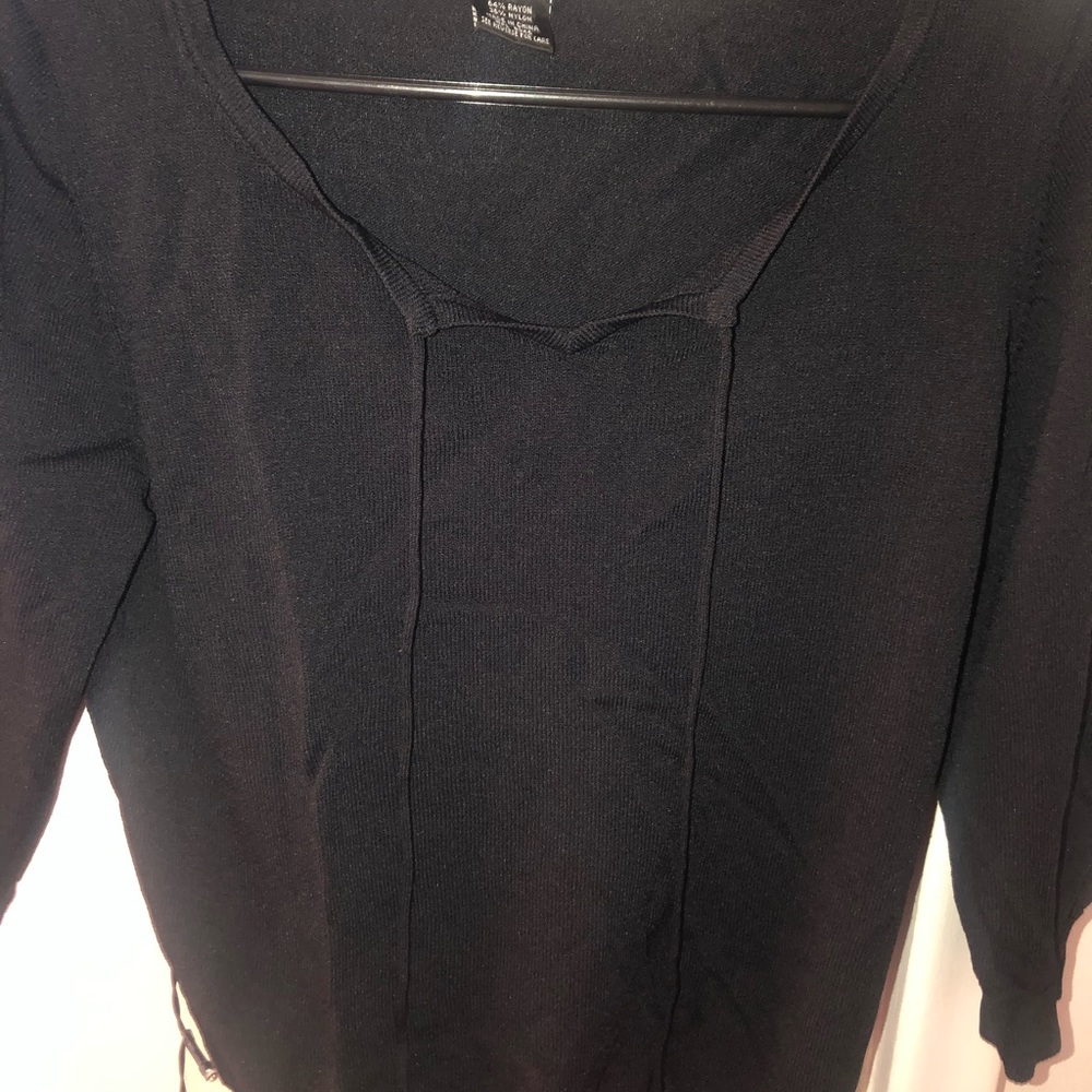 Black cropped blouse